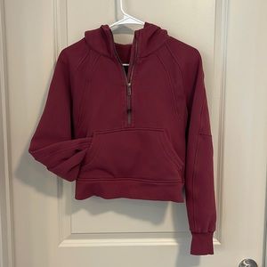 Lululemon Scuba 1/2 zip XS/S Red